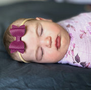 Annabelle Bow Headband - plum