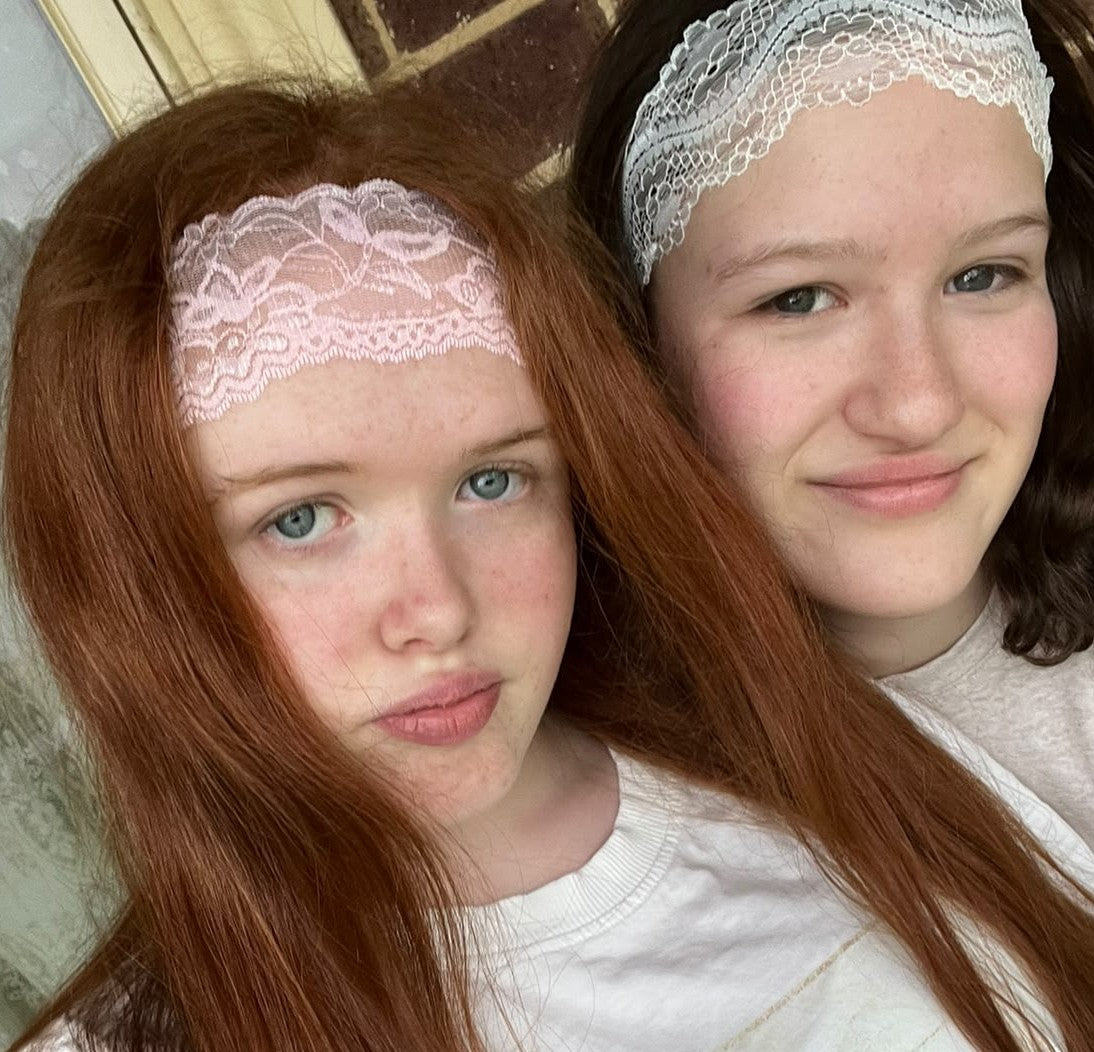 Lace Headband, white - teen/ladies/womens