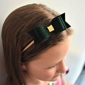 Charlotte Headband - green velvet