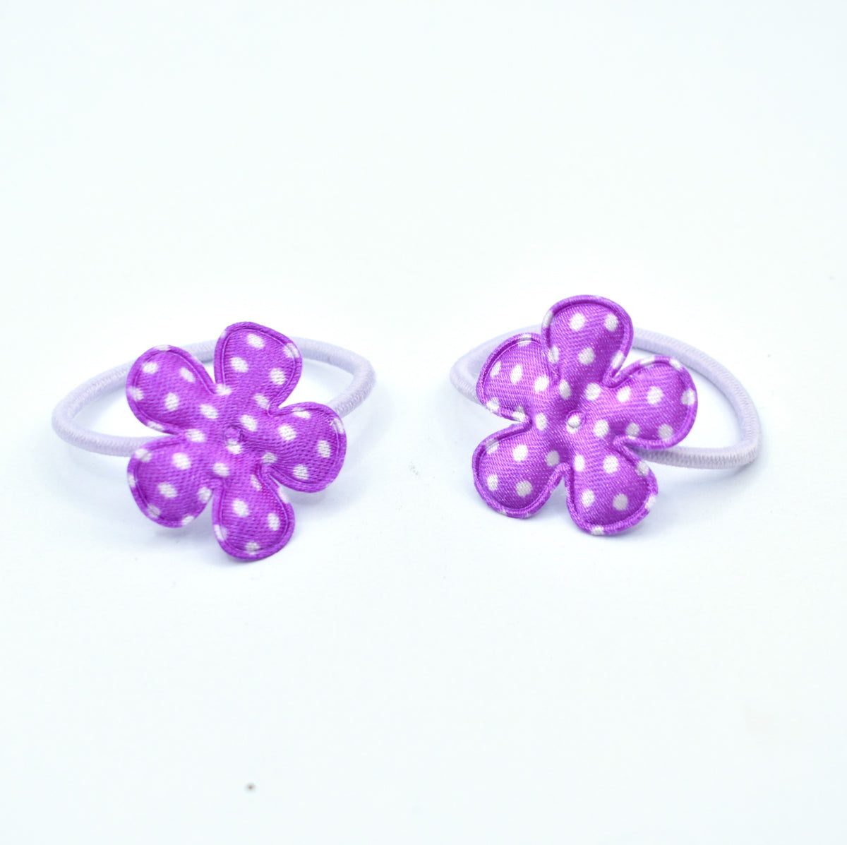 Mini Hair Ties - Purple Flowers