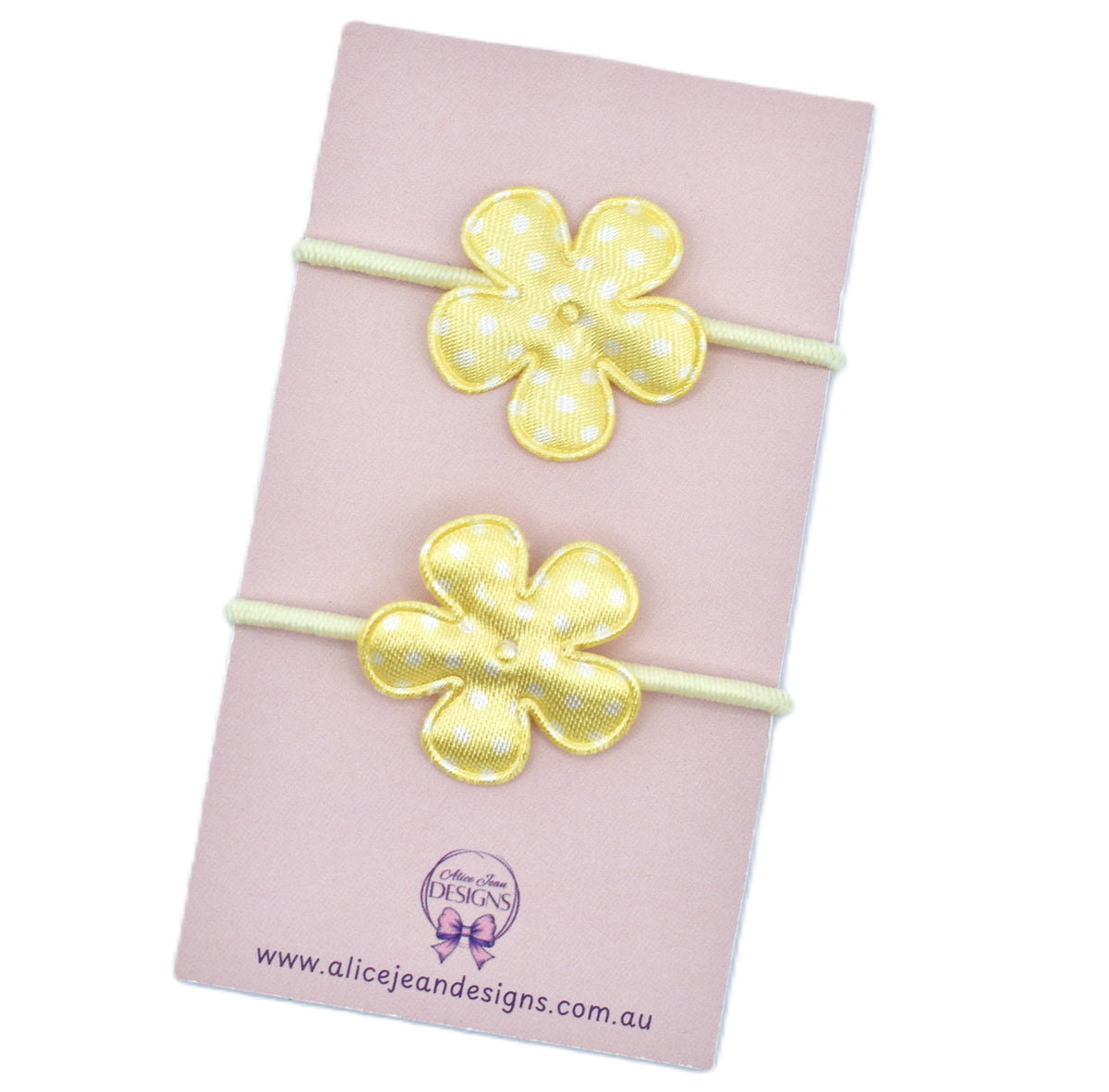 Mini Hair Ties - Yellow Flowers