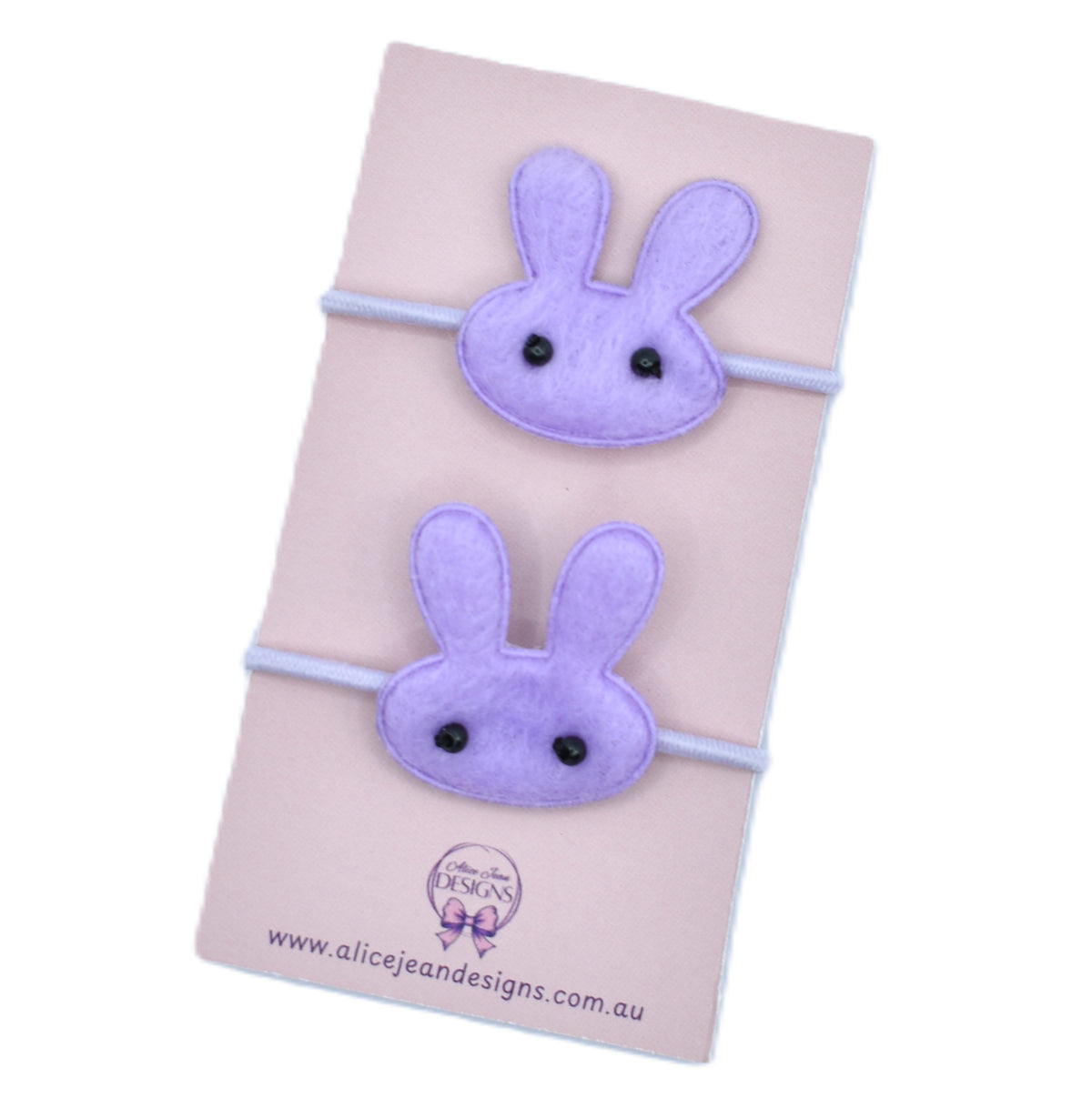 Mini Hair Ties - Purple Bunny