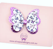 Butterfly Hair Clip - pink butterflies