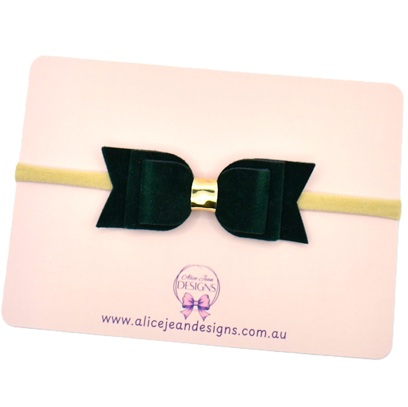 Charlotte Headband - green velvet
