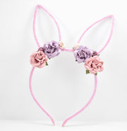 Floral Easter Bunny Ears Headband