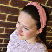 Fabric Knot Headband - Peachy Pink