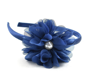 Flower Headband - navy blue