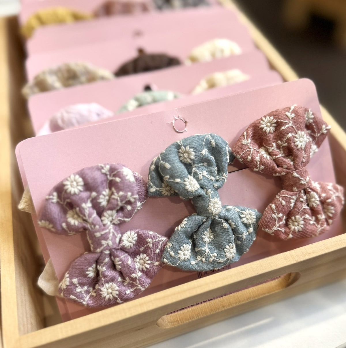 Set of 3 fabric hair bows
