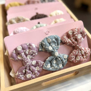 Set of 3 fabric hair bows