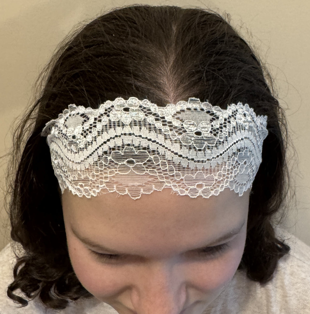 Lace Headband, white - teen/ladies/womens