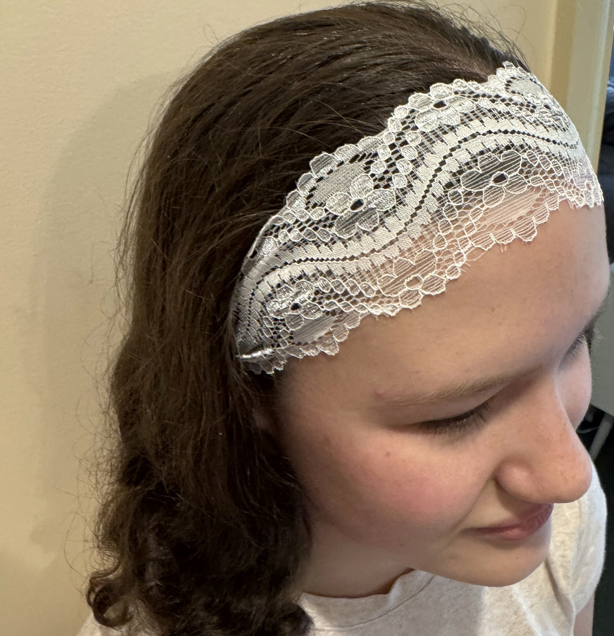 Lace Headband, white - teen/ladies/womens
