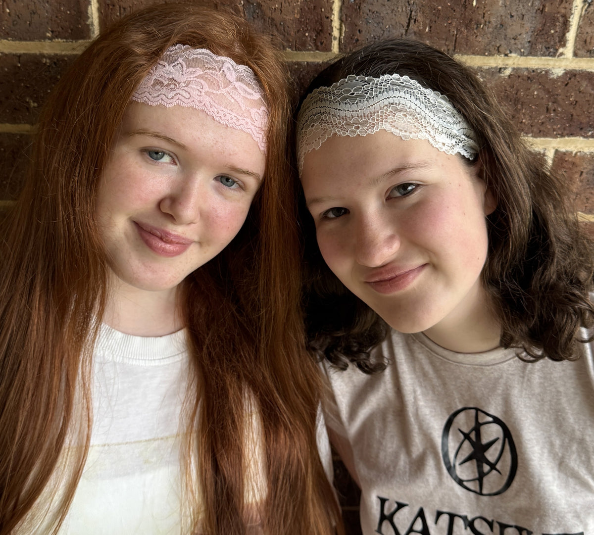 Lace Headband, white - teen/ladies/womens