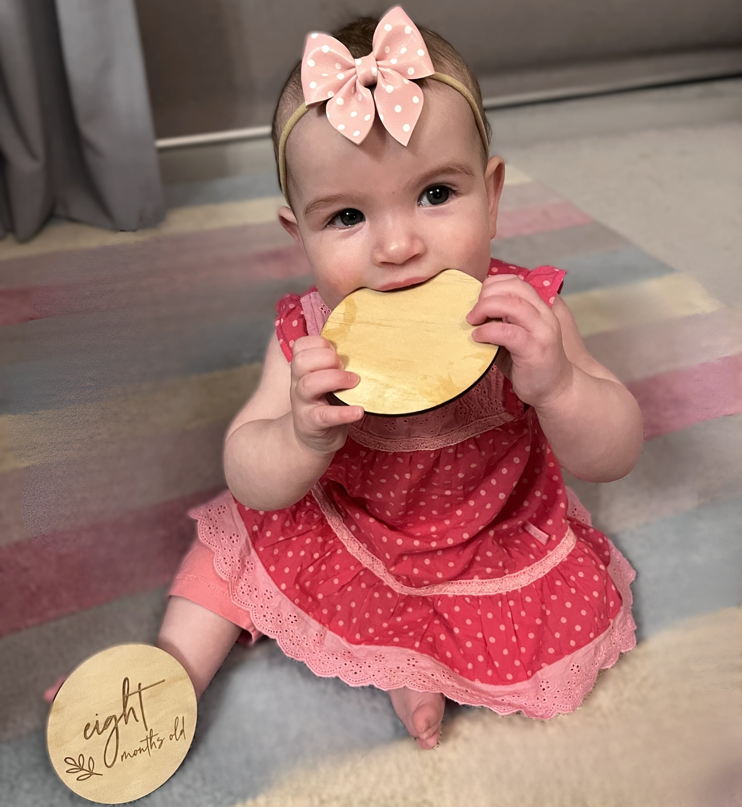 Pink Polka Dot Sailor Bow Headband