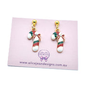 Candy Cane Charm Earrings