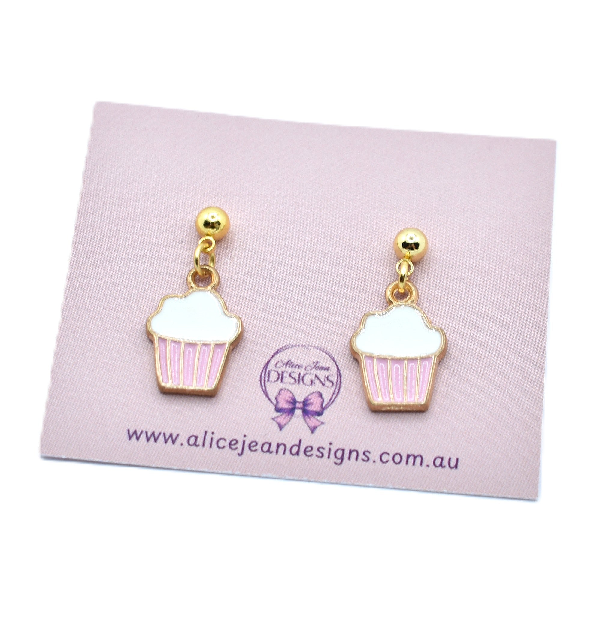 Cupcake Charm Earrings