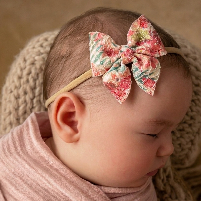 Glitter Lace Sailor Bow Headband