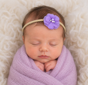 Chiffon Flower Headband - light purple