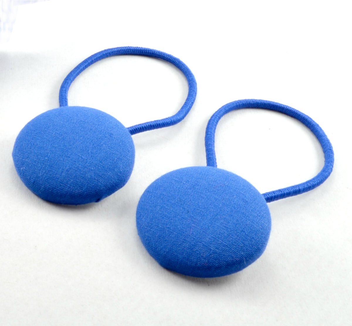 School Button Hair Ties - Royal Blue