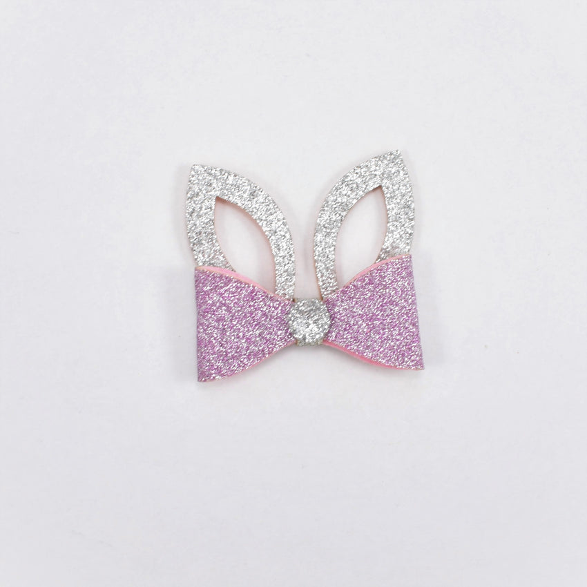 Gold & Pink Bunny Ears Hair Clip