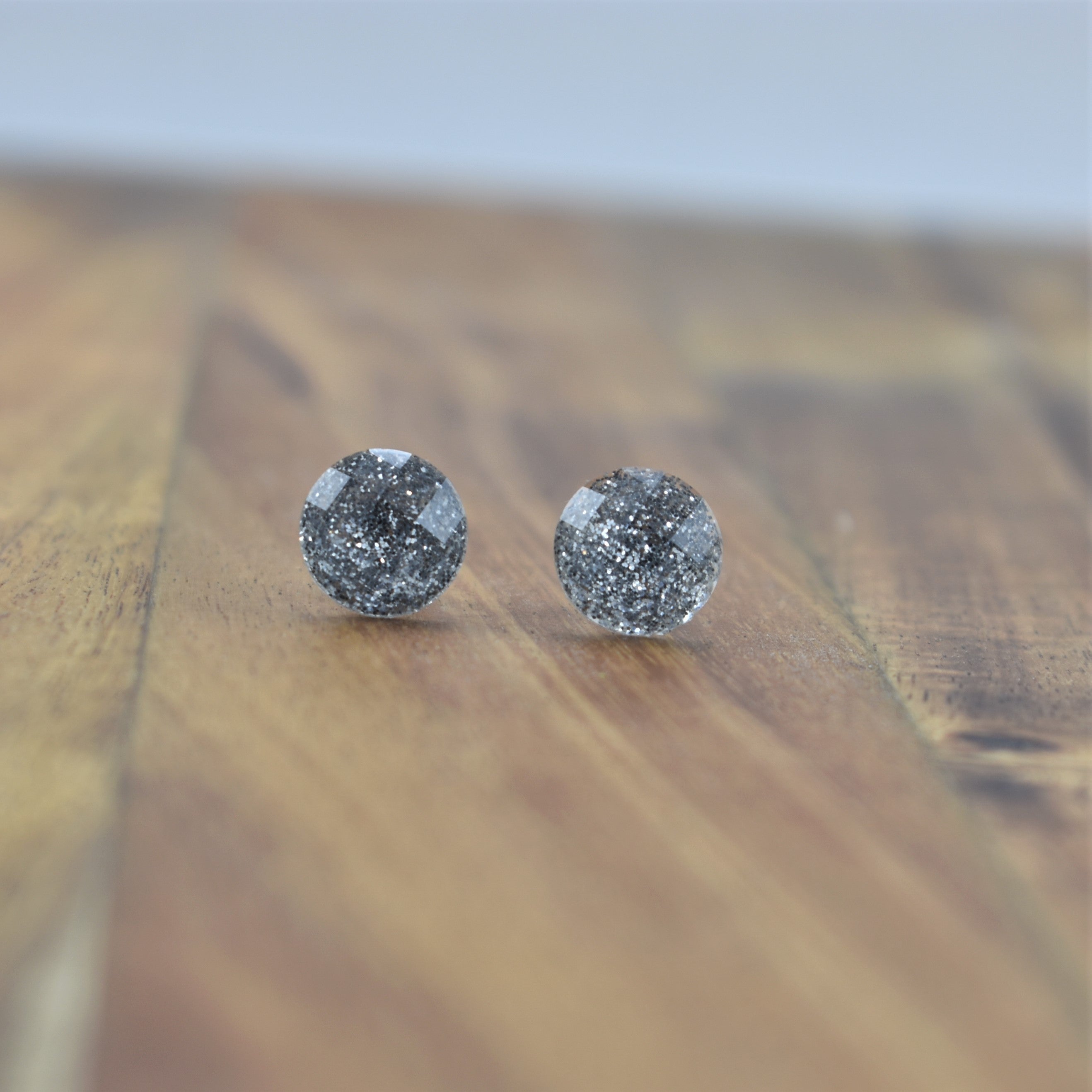 Earrings - gold/silver glitter