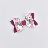 Annabelle Bow Hair Clip - Fuchsia Floral