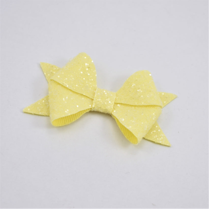 Sophia Bow Hair Clip - Matte Glitter