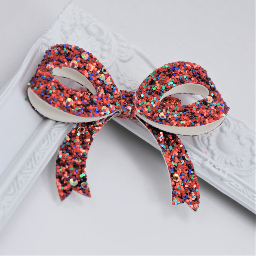 Willow Bow Hair Clip - Christmas Sparkle