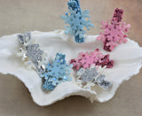 Set of 2 Christmas Snowflake Hair Clips