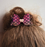 Annabelle Bow Hair Clip - Mermaid Scales