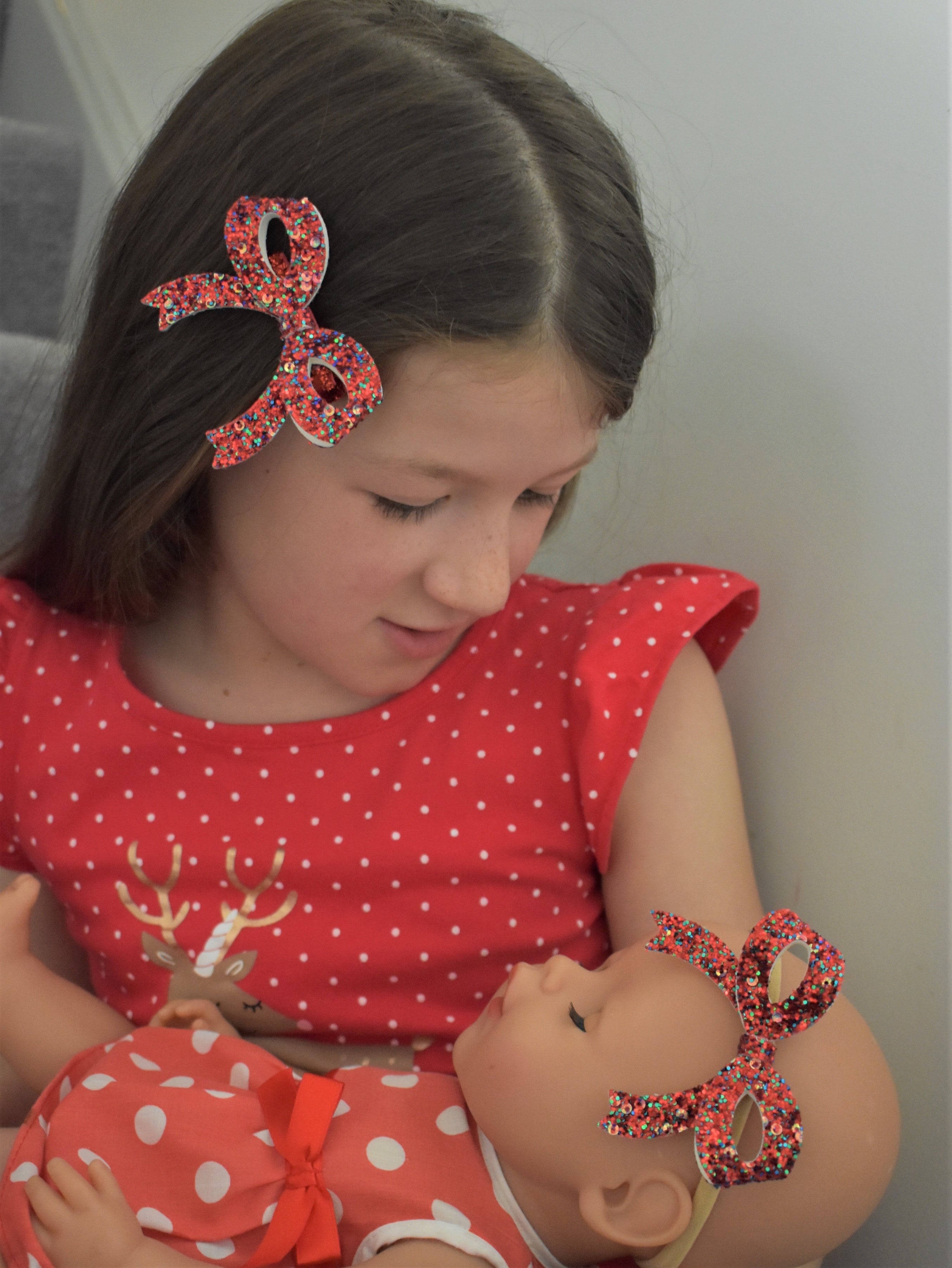Willow Bow Headband - Christmas Sparkle