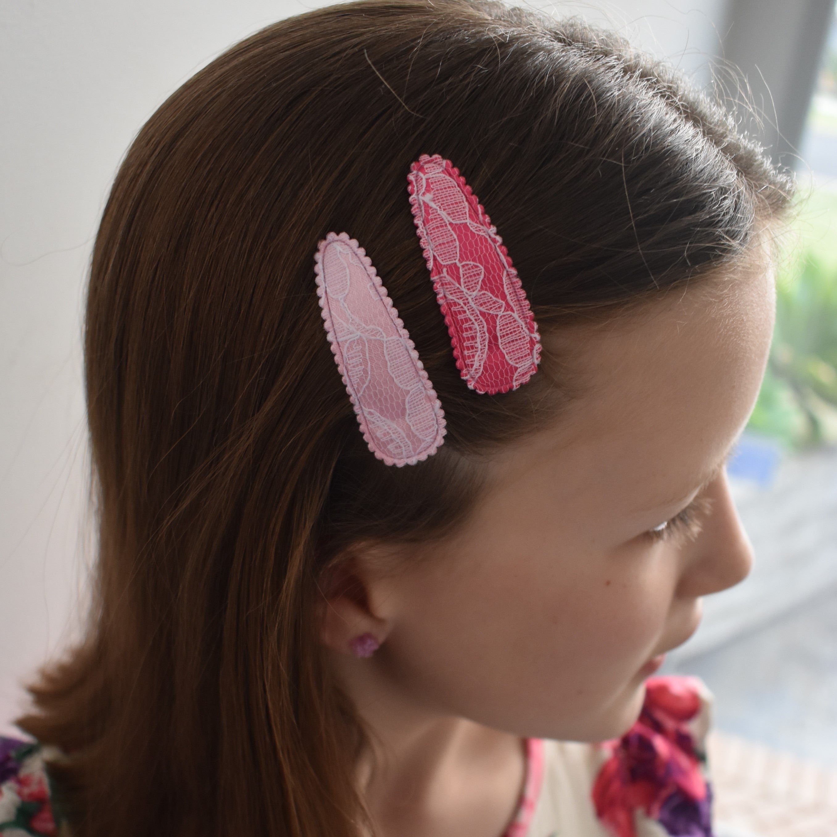 Snap Clips - pink - set of 4