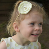 Ivory Pearl Rhinestone Flower Headband